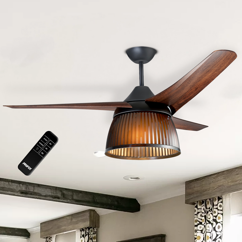 Prifix Jumbo Wooden ceiling fan with remote