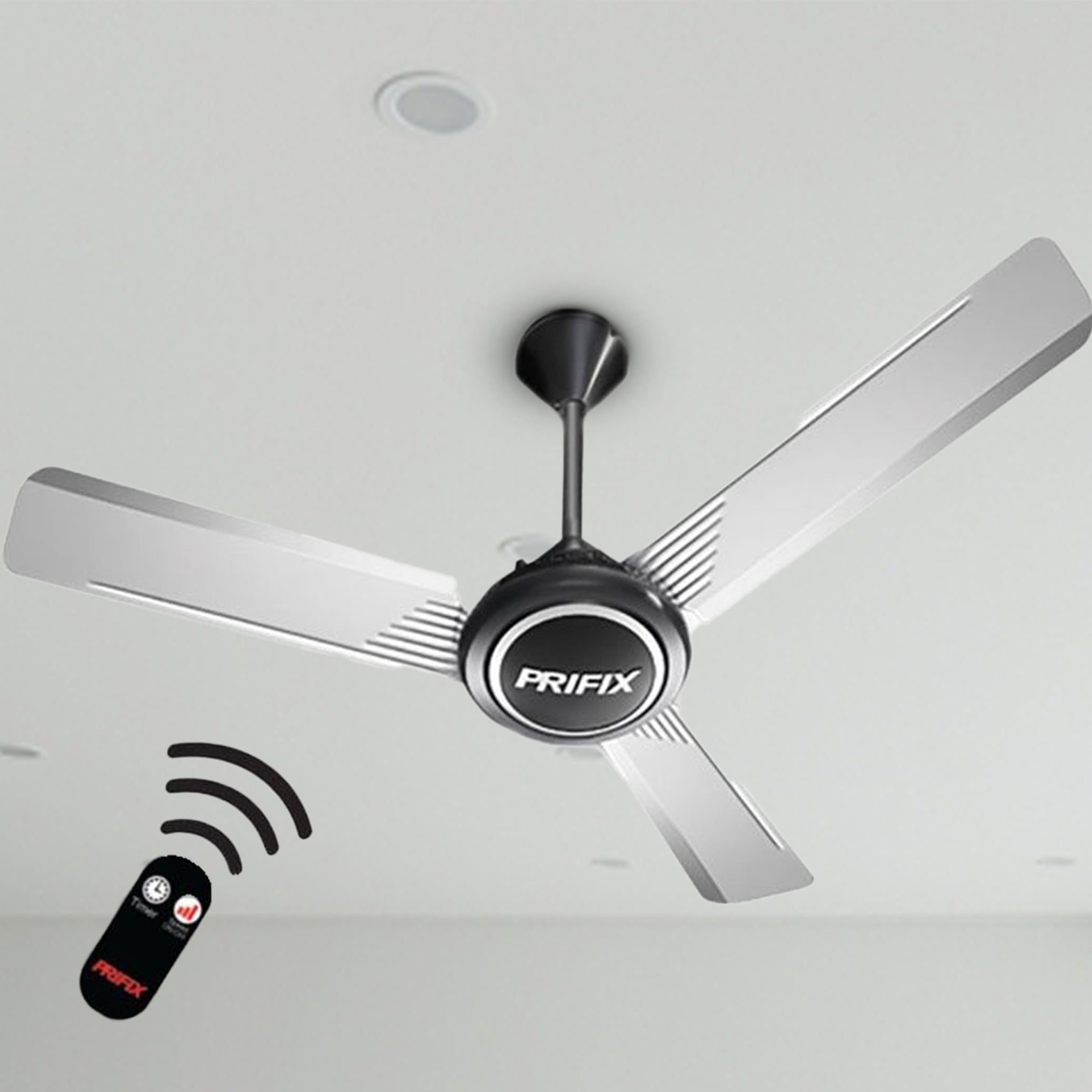 Prifix Supreme ceiling fan silver with remote