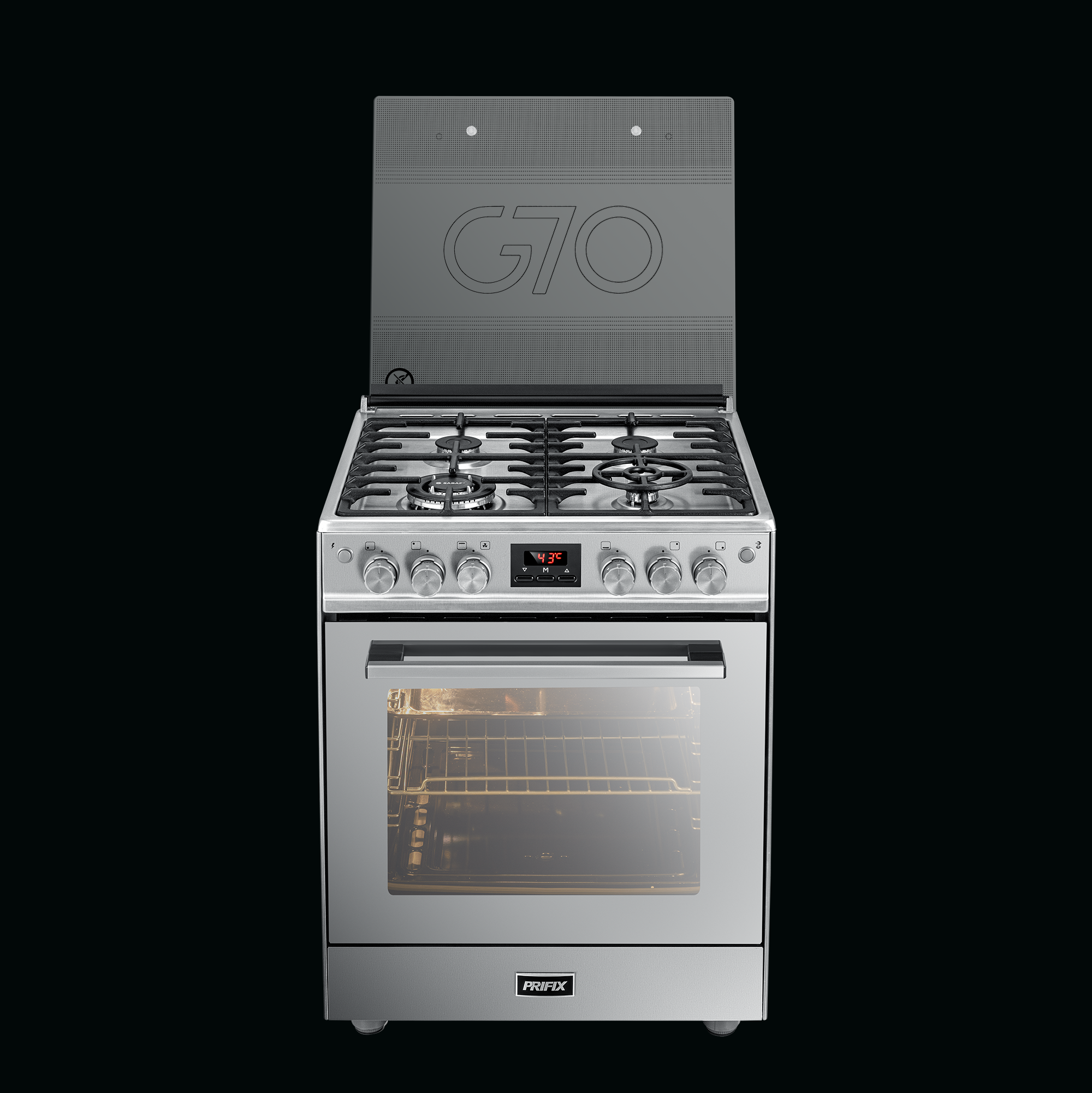 بوتاجاز غاز ٧٠ سم بشعلات ساباف إيطالي وأمان كامل