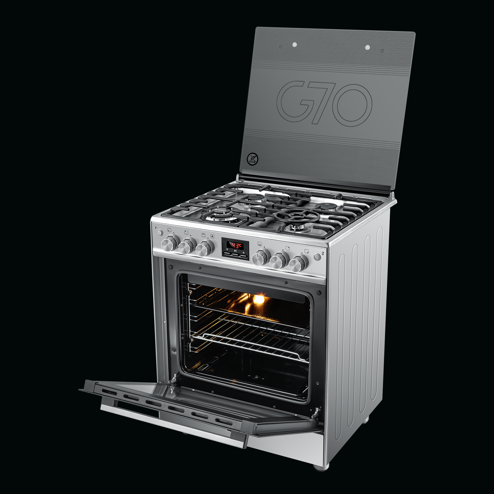 بوتاجاز غاز ٧٠ سم بشعلات ساباف إيطالي وأمان كامل