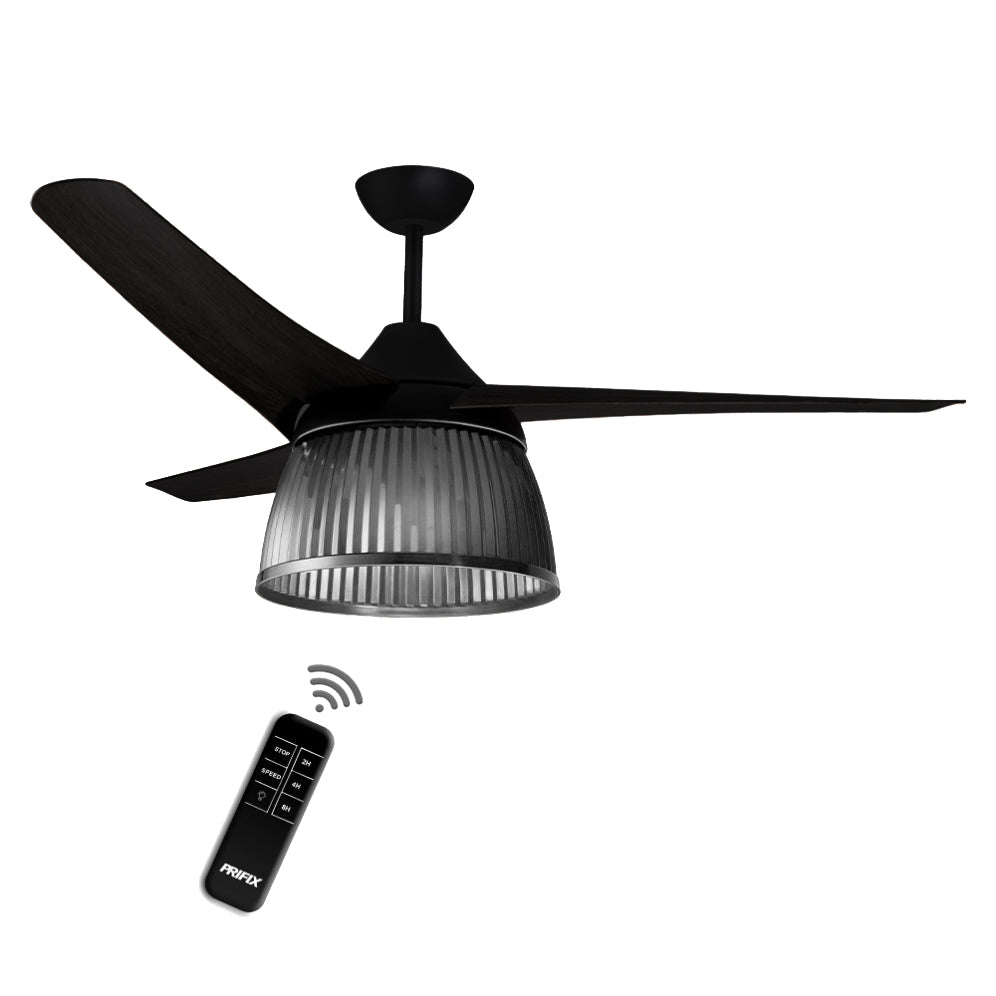 Prifix Black Jumbo ceiling fan with remote - Prifix