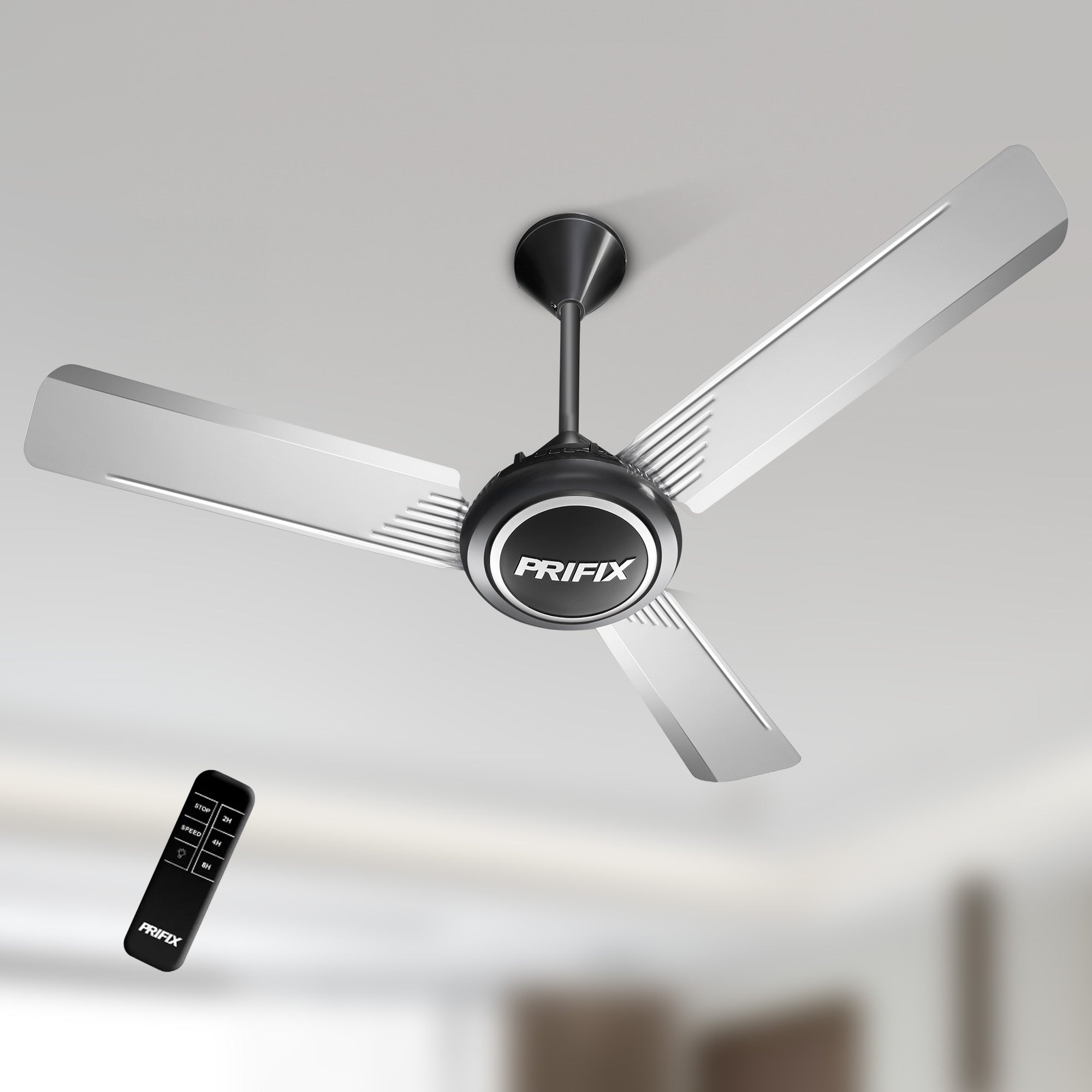 Prifix Supreme ceiling fan silver with remote