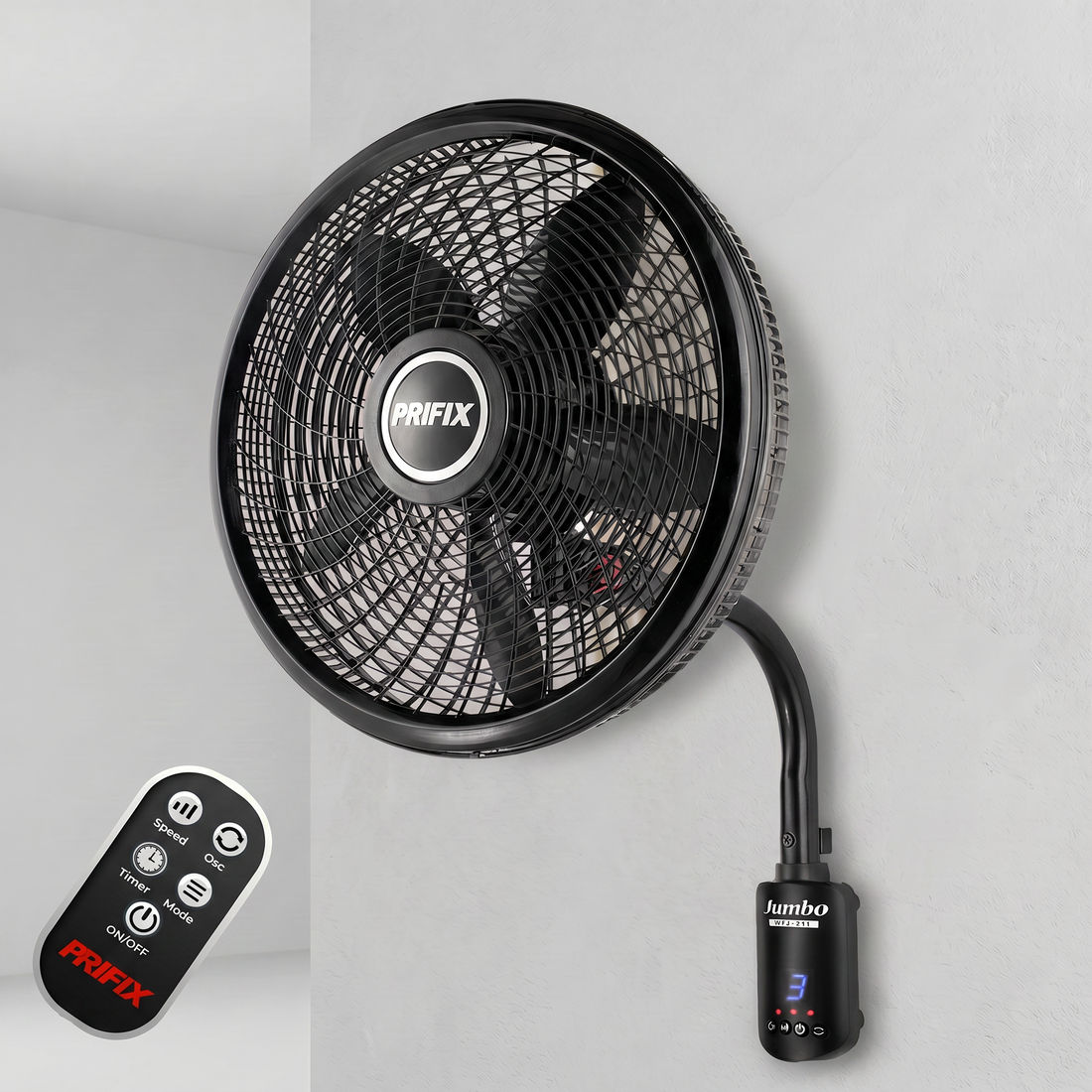 Prifix Jumbo wall fan with remote