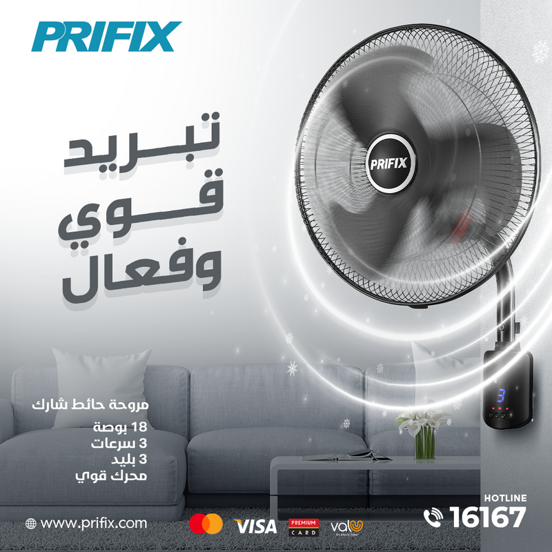 Prifix Shark wall fan with remote (2)
