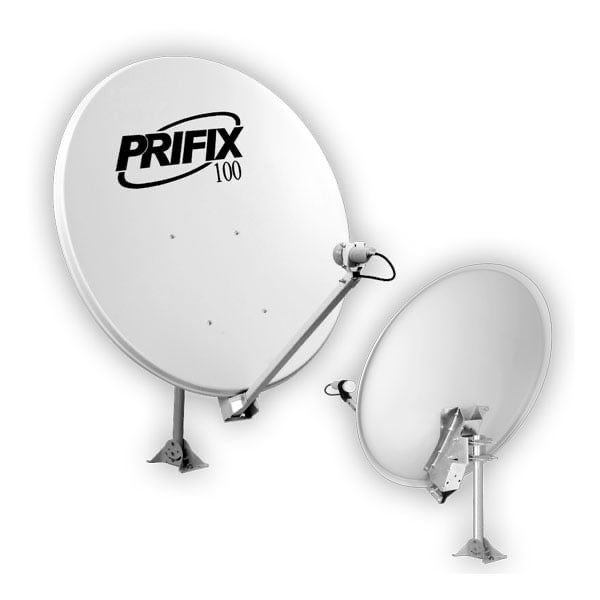 Prifix 1-Meter Satellite Dish with Steel Base