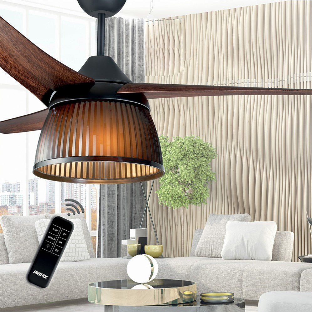 Prifix Jumbo Wooden ceiling fan with remote - Prifix