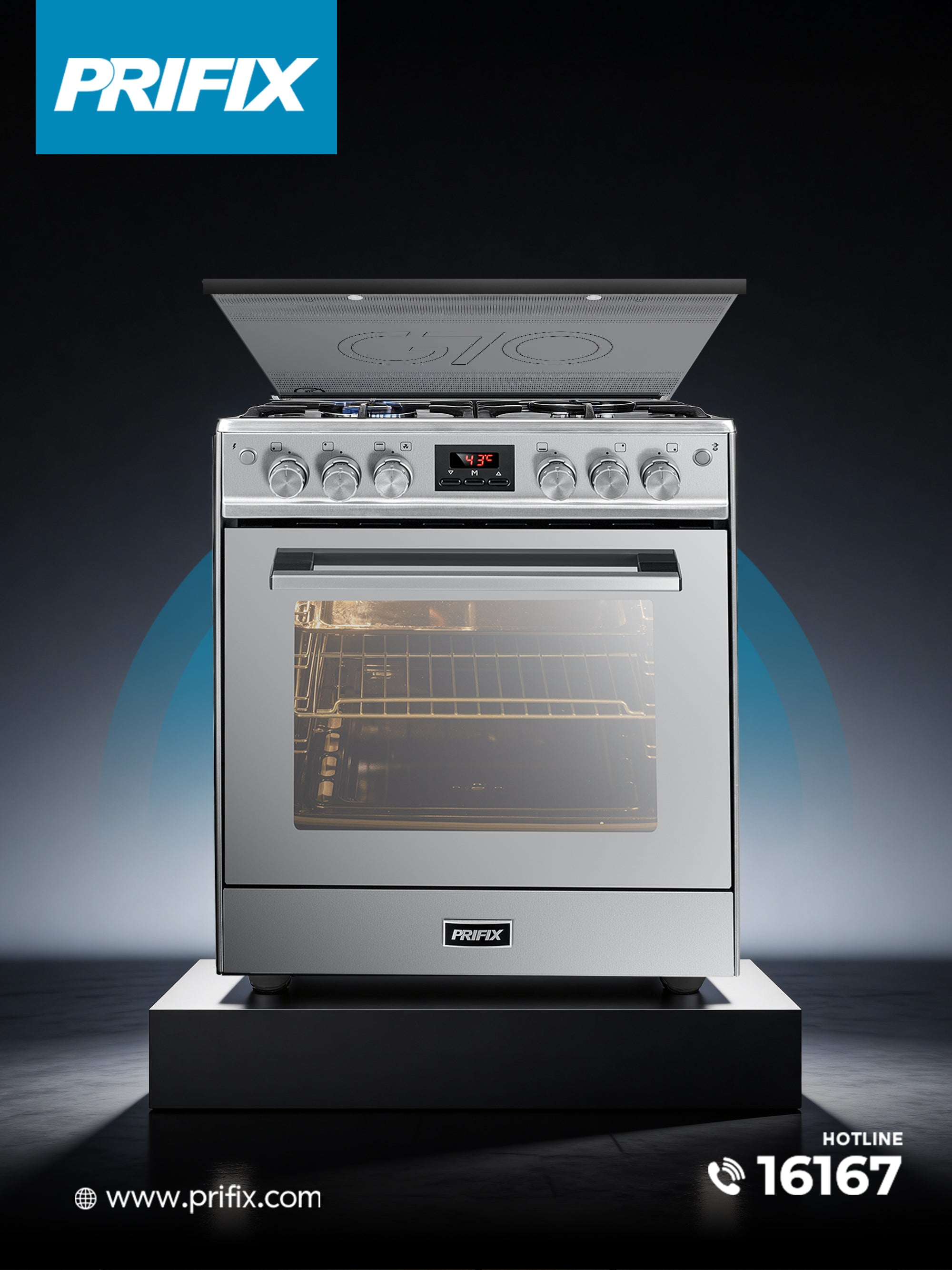G70 Gas Cooker with Italian SABAF Burners & Full Safety